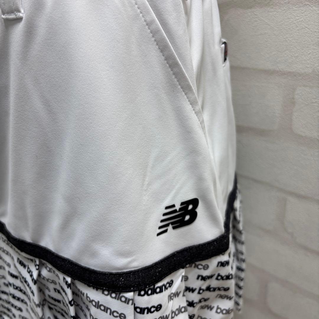 ★美品★ new balance ゴルフウェア スカート ホワイト/ブラック