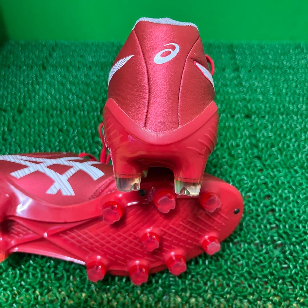 アシックス サッカースパイクDS LIGHT X-FLY 5(レッド×ホワイト)