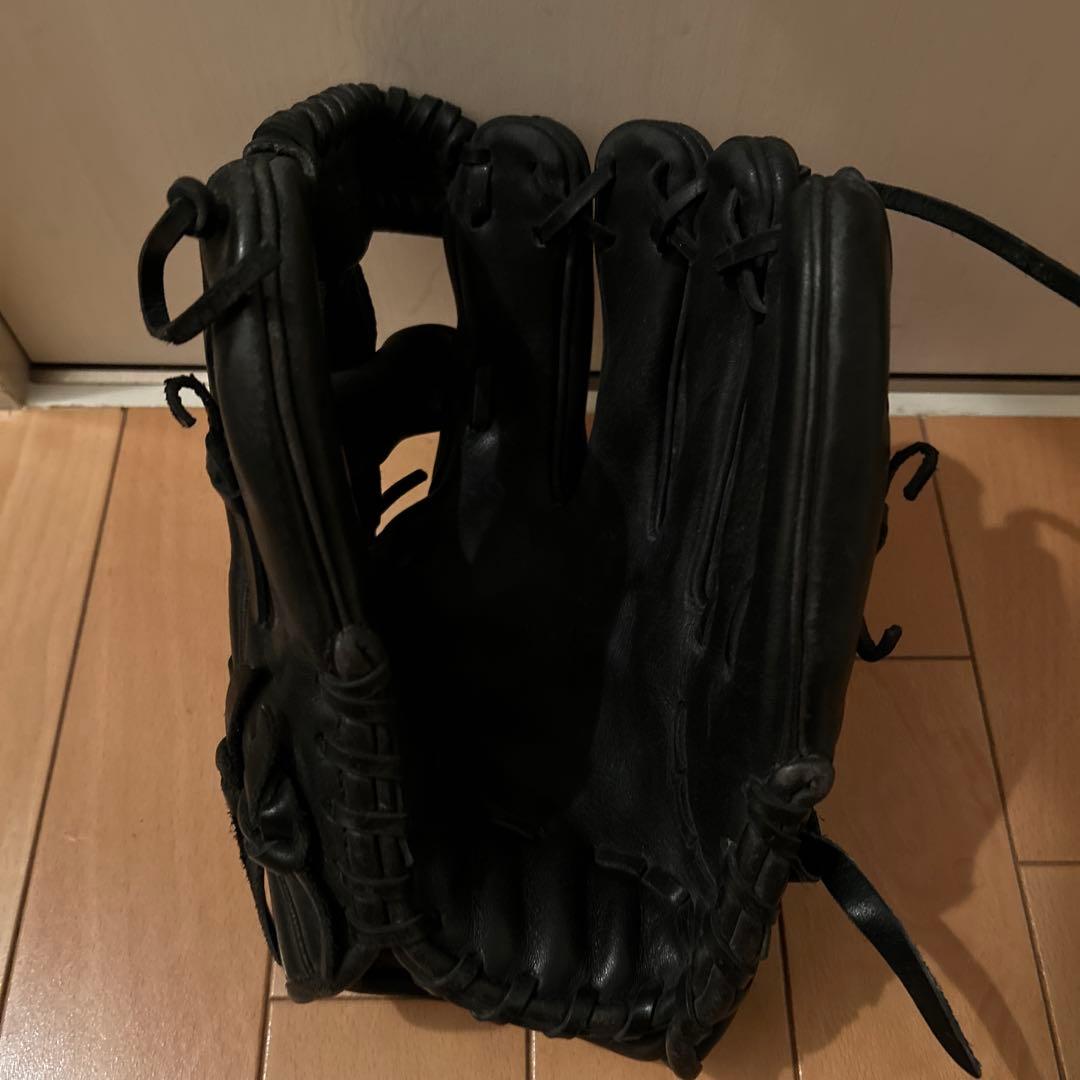 【最終価格】ハイゴールド 黒 硬式グローブ 内野手用