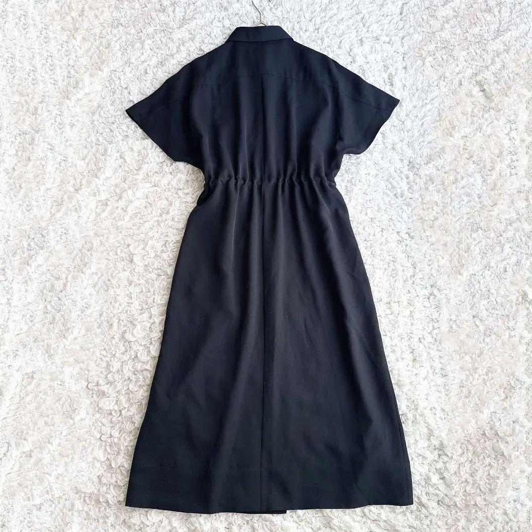 【美品】ソージュ♡soeju シャツワンピース Mサイズ 半袖 ネイビー ロング