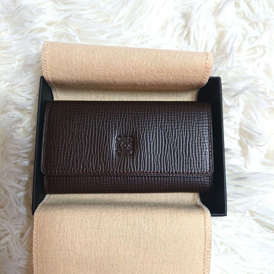 【美品】LOEWE ロエベ 6連 キーケース アマソナ アナグラム レザー