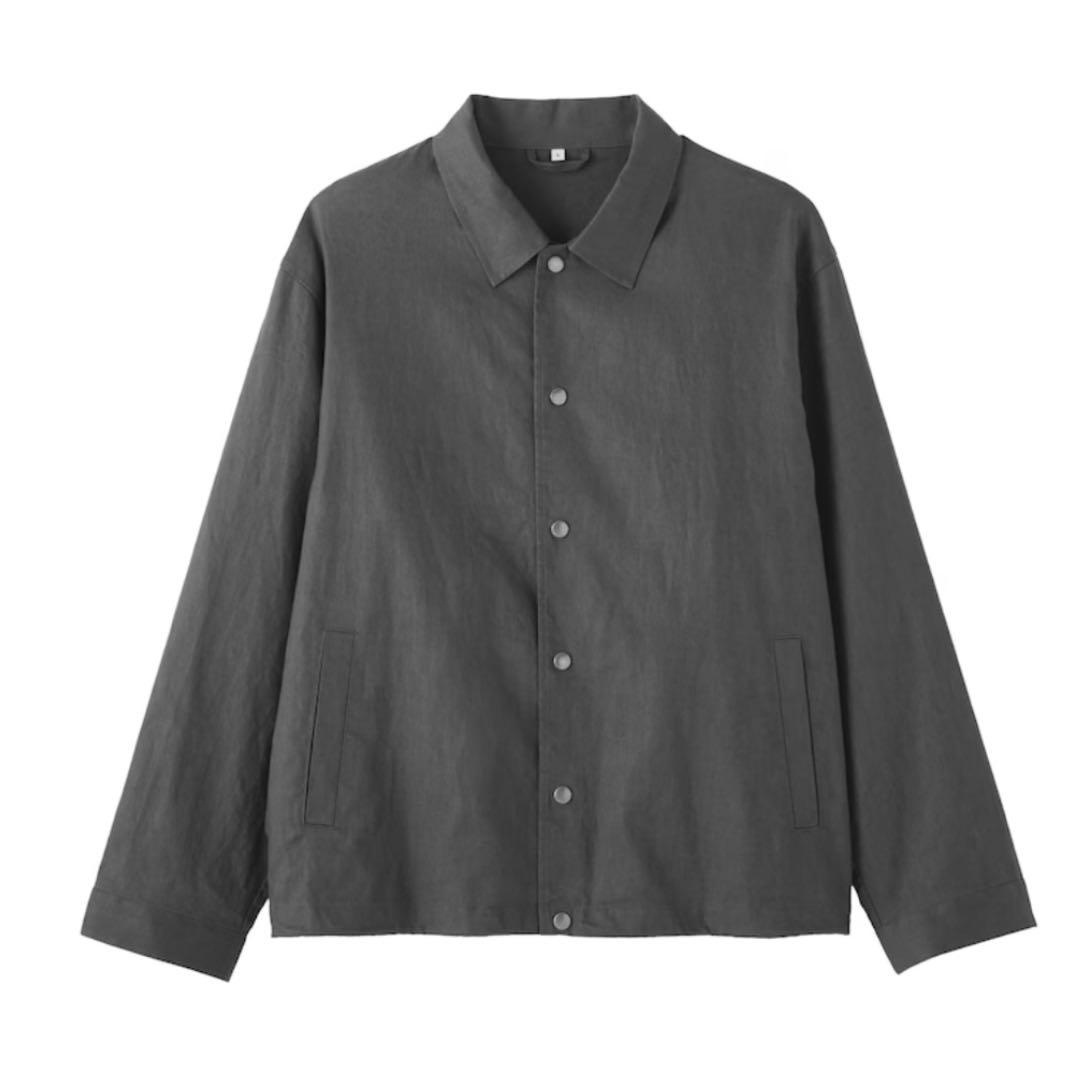 MUJILABO 太番手リネンドローストリングジャケットＬサイズ　完売アイテム