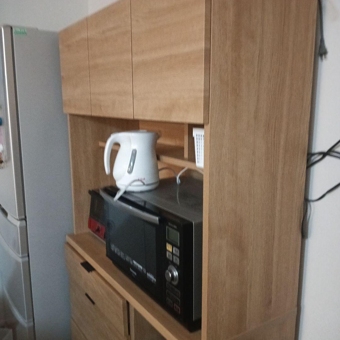 ナチュラルウッド キッチンカウンター使用短め美品＃解体できます、値下げ