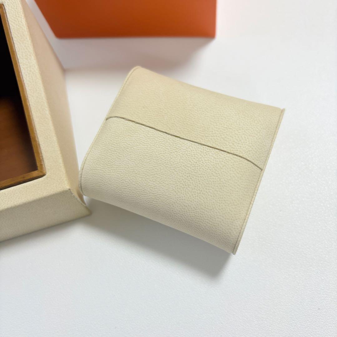 極美品　エルメス　時計ケース　空箱　レザー　木製枠