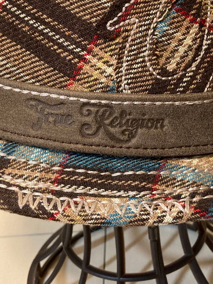 True Religion トゥルーレリジョン ハット　チェック　ブラウン系