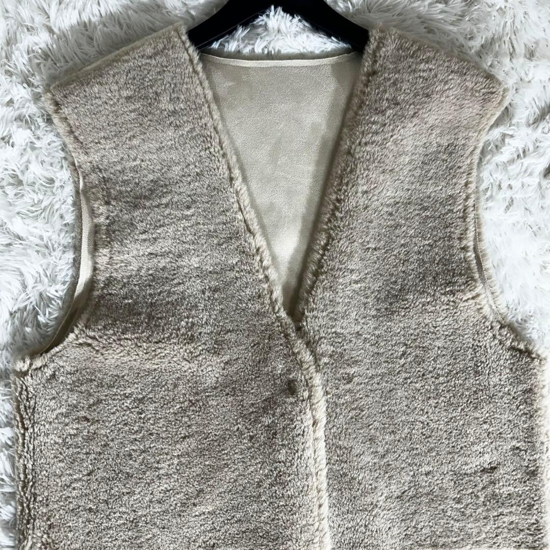 極美品✨Ameri FABRIC BLOCKING LONG BOA VEST