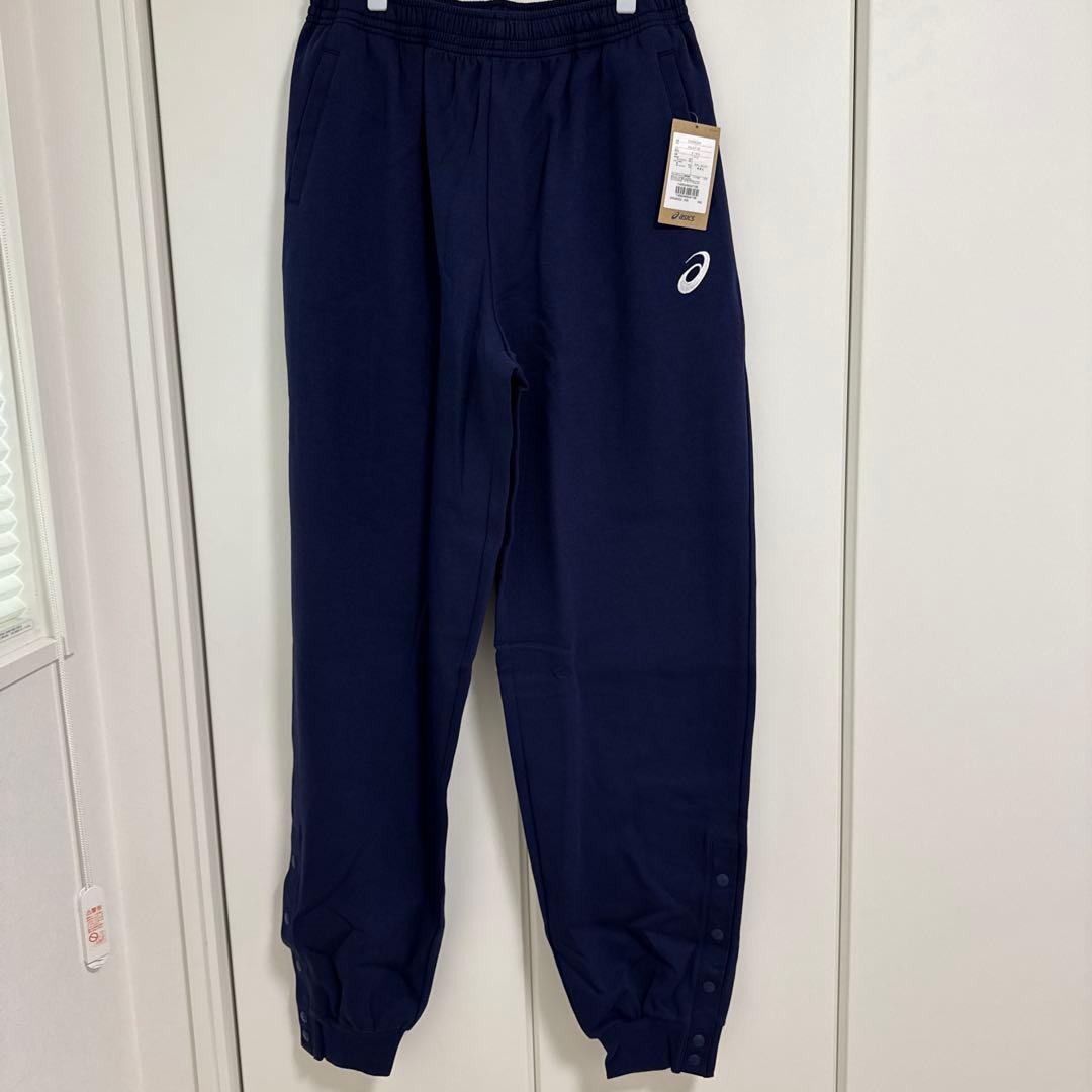 【新品タグ付】アシックス スウェットパンツ 4XL ネイビー 裾ボタン バスケ