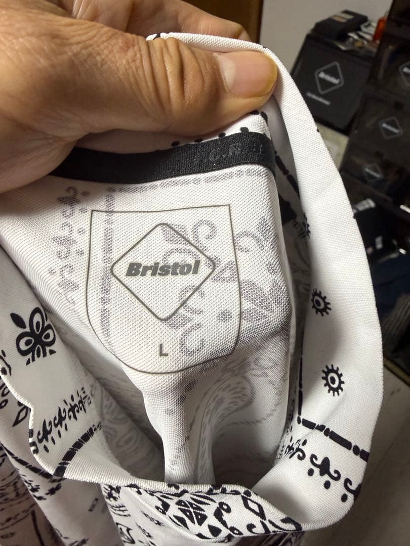 Bristol バンダナ柄シャツ Lサイズ　モックネック