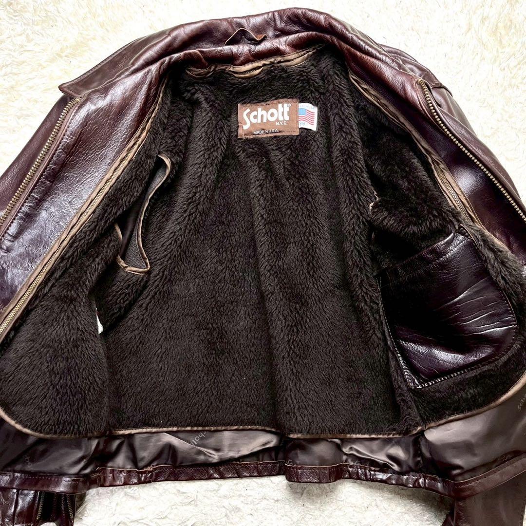 ◆美品/2way/希少カラー◆SCHOTT シングルライダース 643EVS