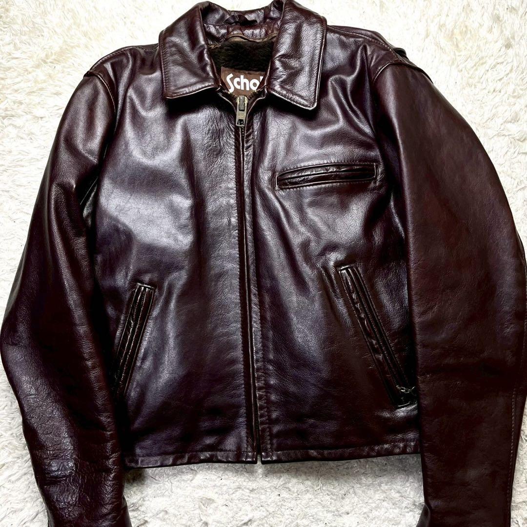 ◆美品/2way/希少カラー◆SCHOTT シングルライダース 643EVS