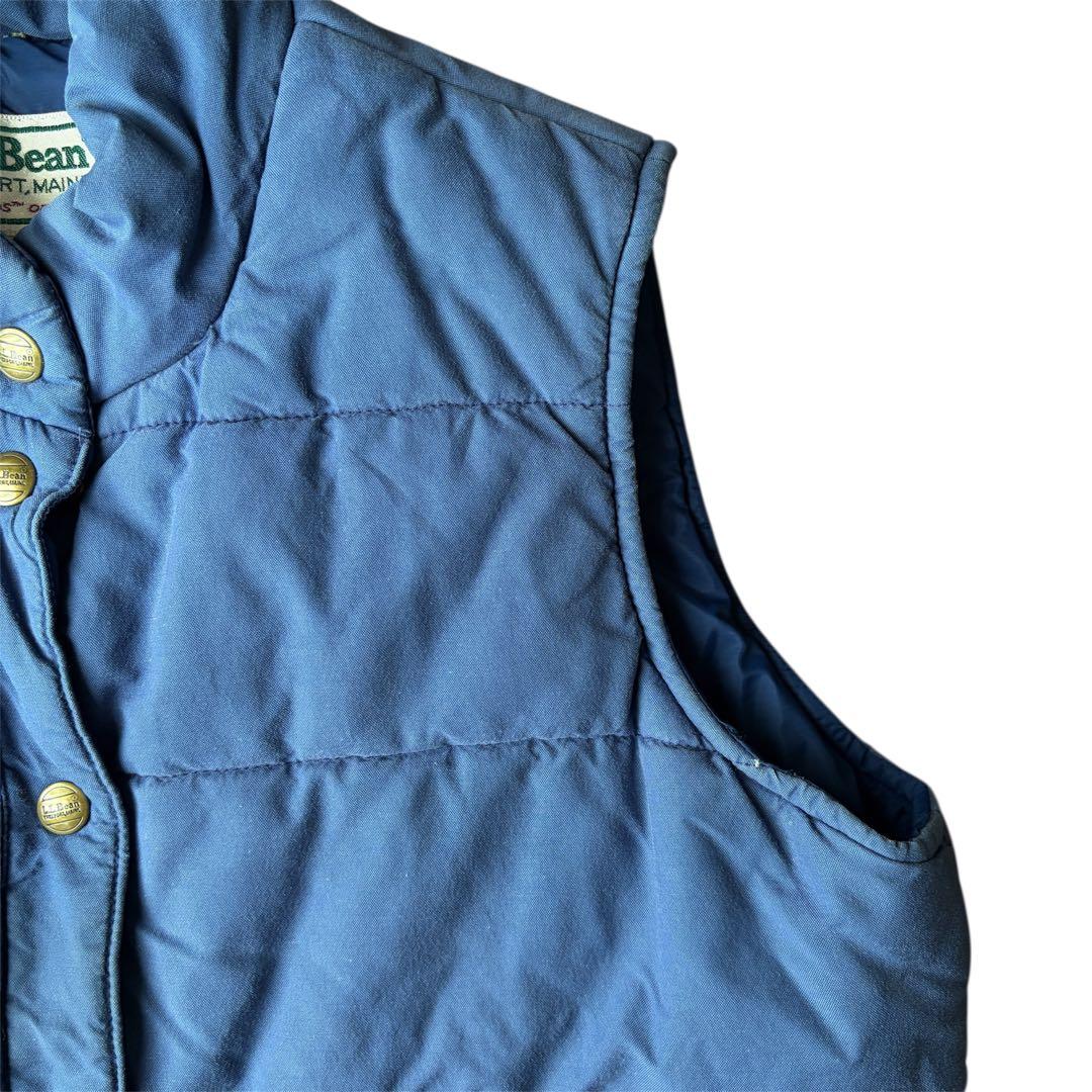 80s 90s L.L.Bean ダウンベスト　青　USA製　ブルー　アメリカ製