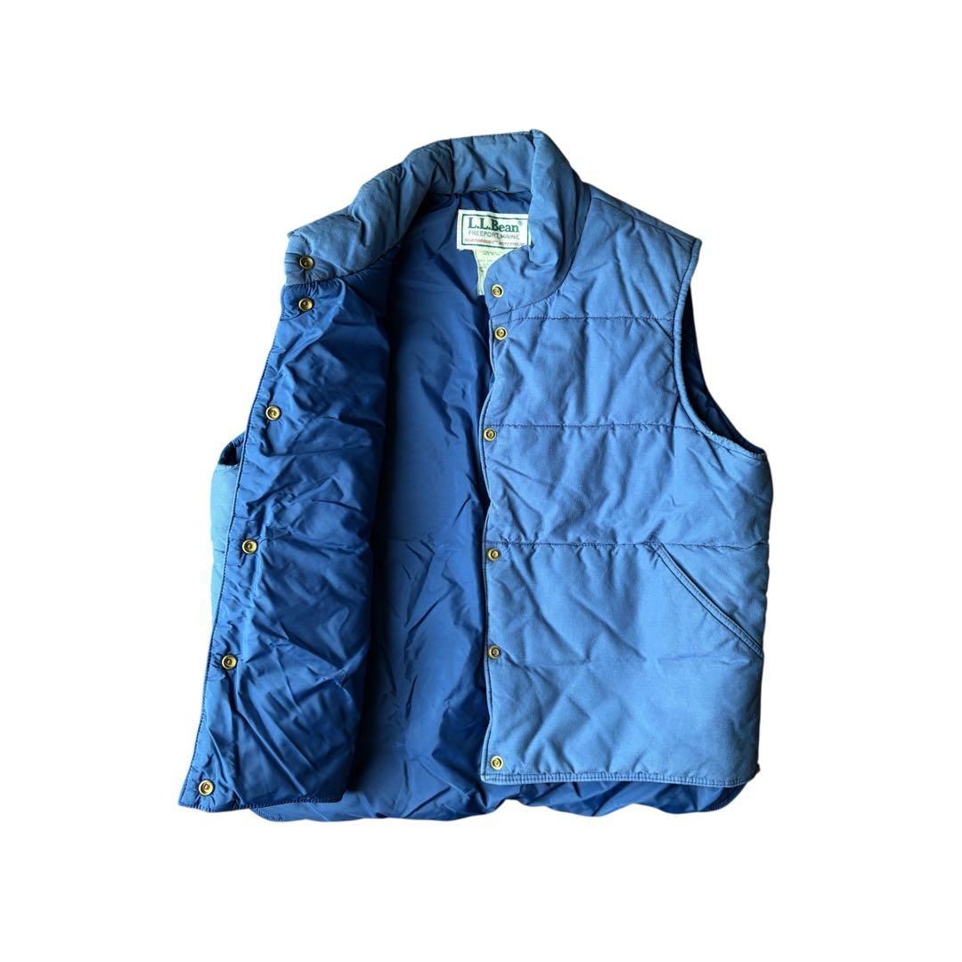 80s 90s L.L.Bean ダウンベスト　青　USA製　ブルー　アメリカ製