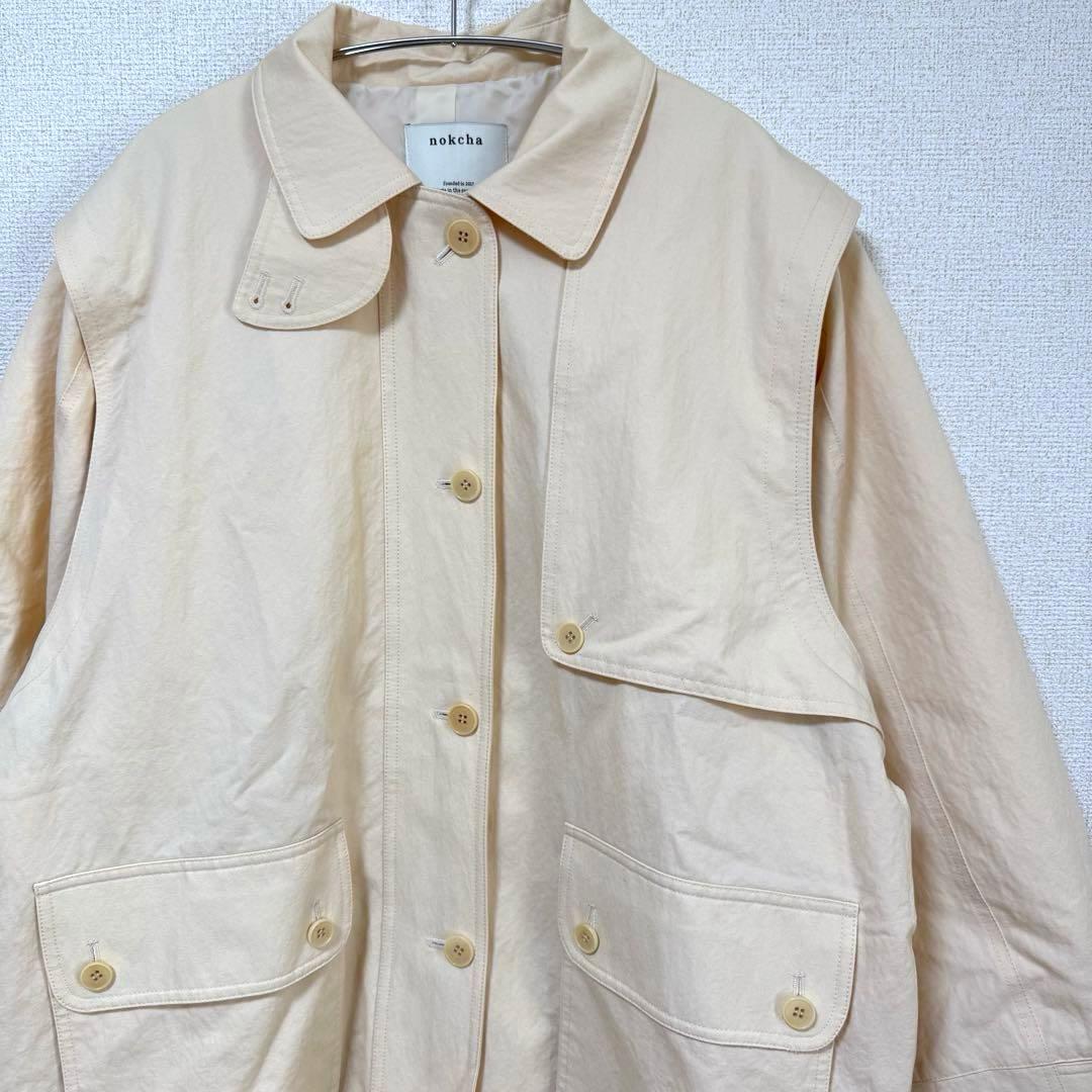 【美品】nokcha ノクチャ 2WAY ジャケット ベスト 袖取り外し可 F
