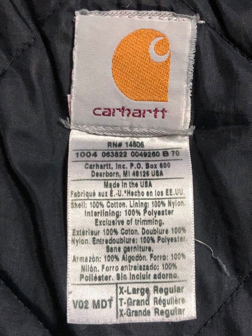 希少★ Carhartt カーハート　ダックベスト　XL 濃紺　ネイビー　MDT