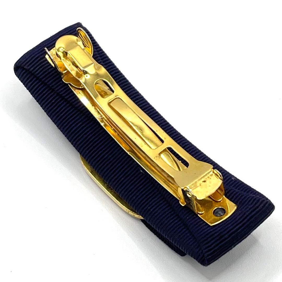 Salvatore Ferragamo ヴァラリボン バレッタ ネイビーゴールド