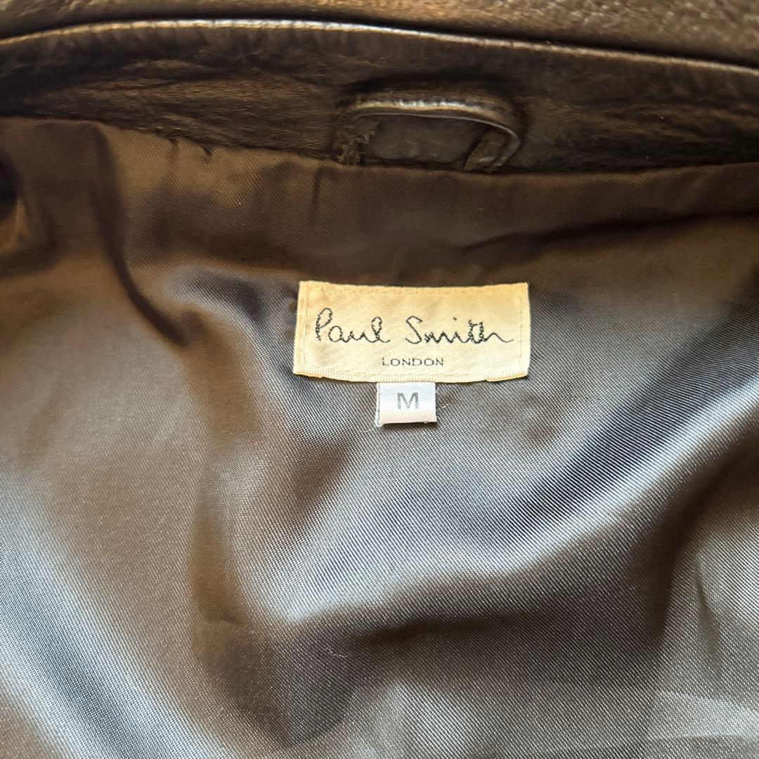 さ*様 Paul Smith シングルライダース　レザージャケット　ブラック　牛