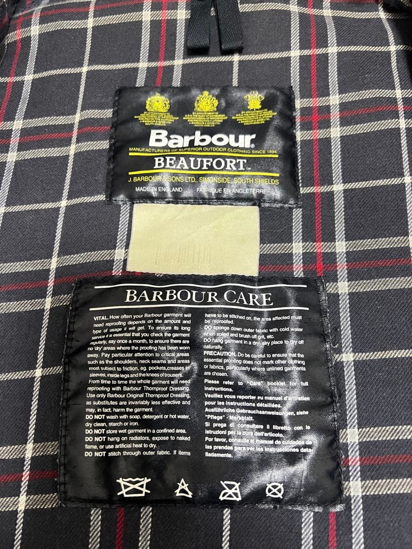 Barbour BEAUFORT ネイビー 3ワラント リプルーフ済