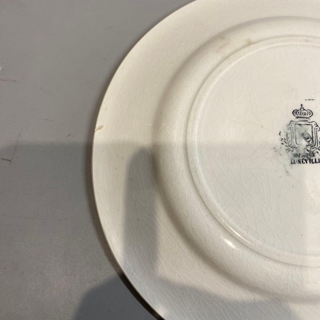 美品 クレイユ モントロー コルヌブールの名士　皿 フランス 陶器 プレート