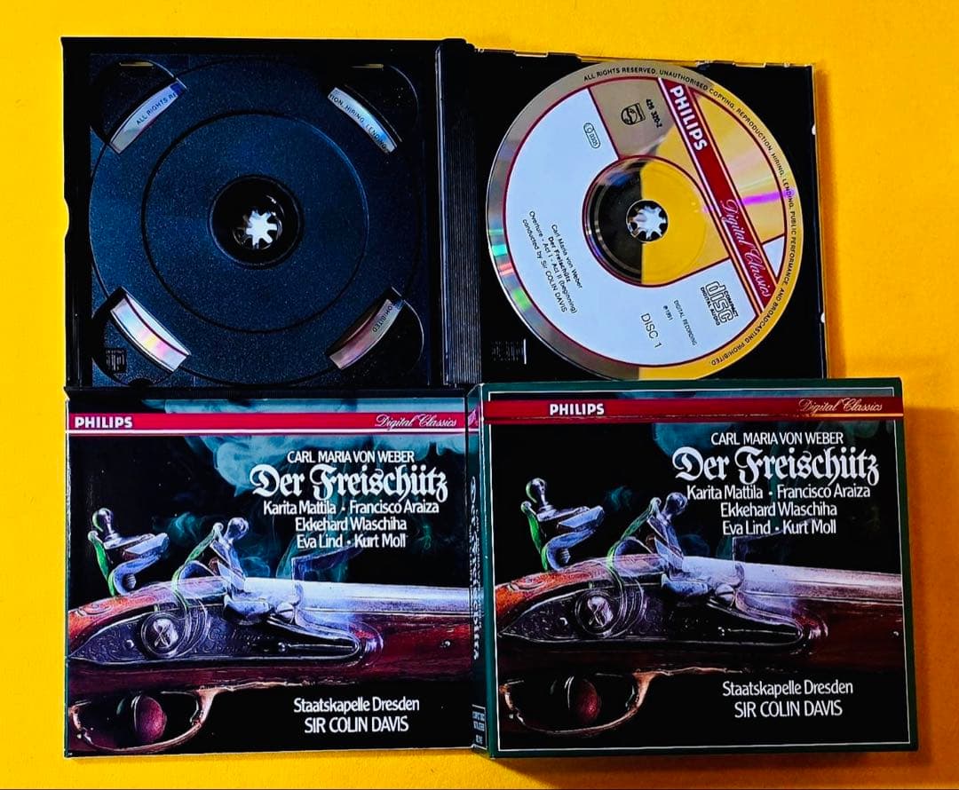 新品1991年製ウェーバー作曲歌劇CD2枚セットボックス魔弾の射手レア廃盤品
