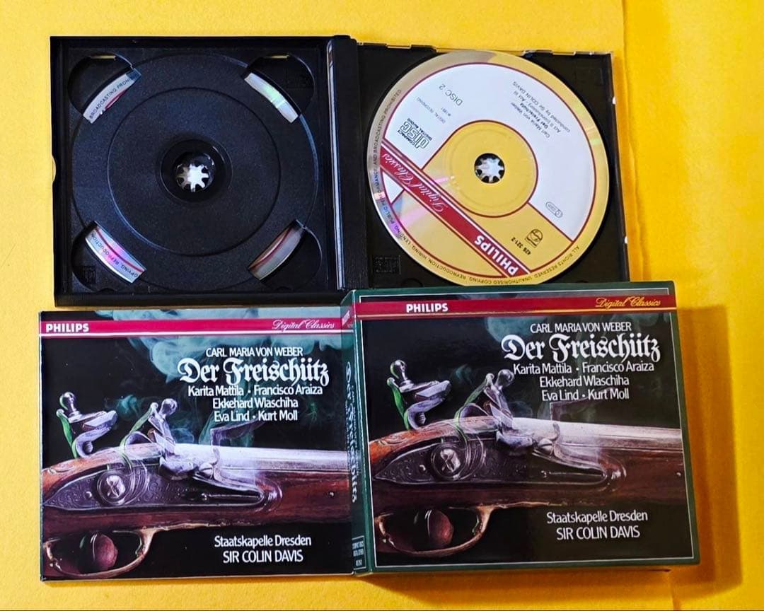 新品1991年製ウェーバー作曲歌劇CD2枚セットボックス魔弾の射手レア廃盤品