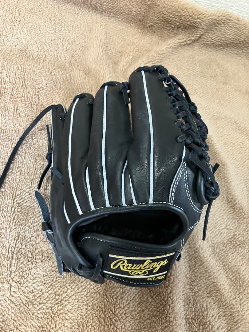 お値下げ中⭐︎新品⭐︎Rawlings 硬式グローブ　外野手　ブラック