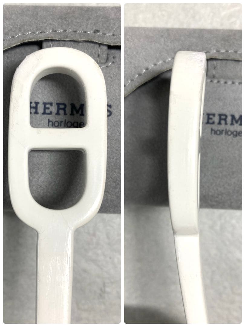 HERMES エルメス かんざし ヘアアクセサリー ホワイト 箱付き