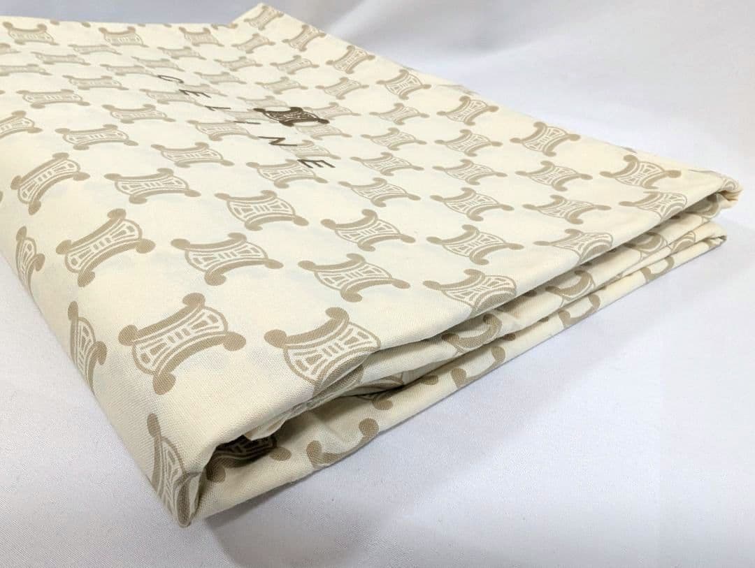 【新品】セリーヌ フラットシーツ 綿100% ベージュ 140×240