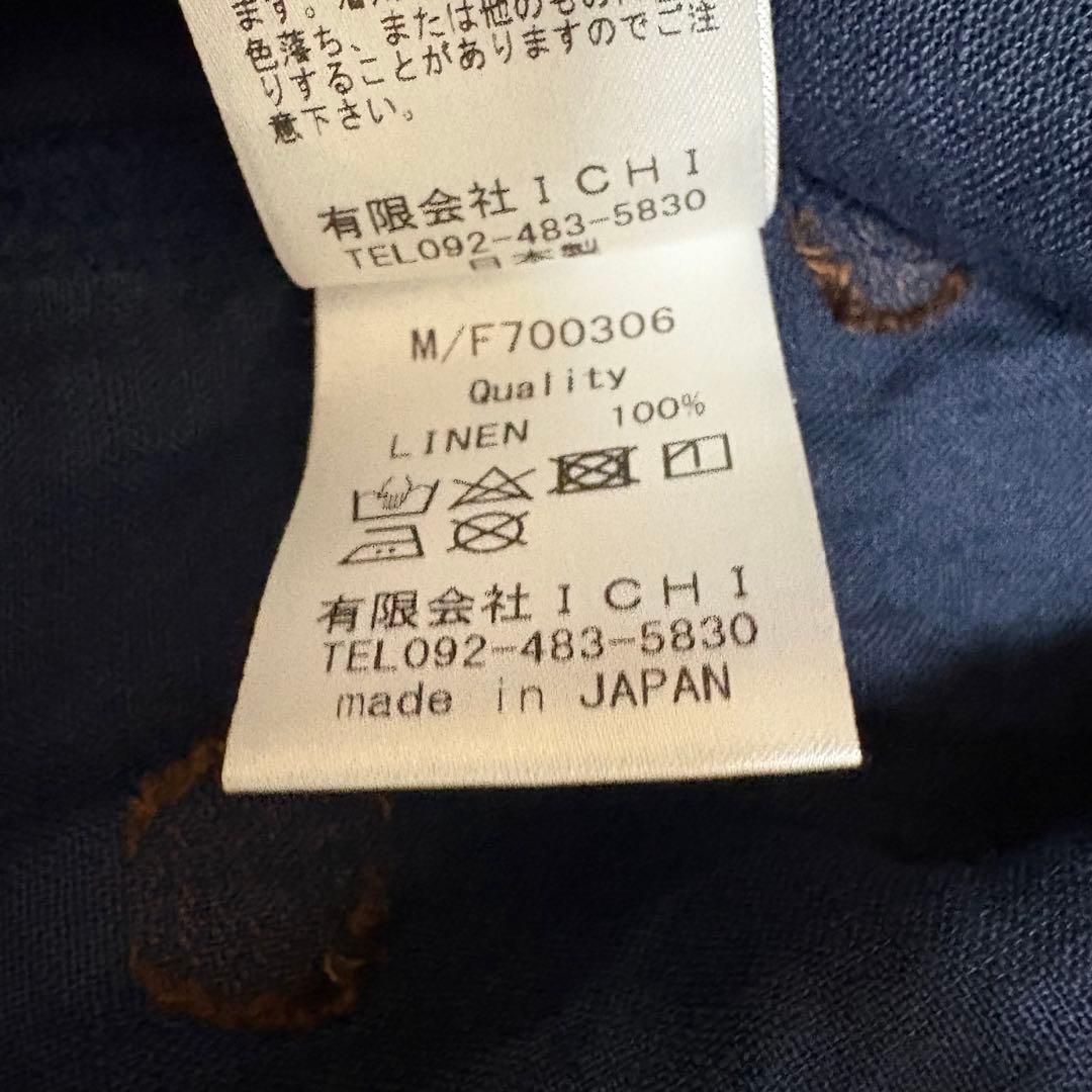 ICHI Antiquites イチアンティークス＊リネン刺繍ドットワンピース
