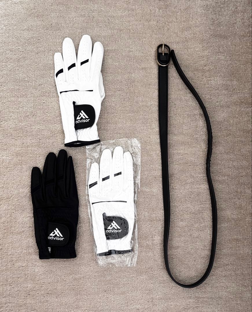 【adidas】 ゴルフウェア スカート ベスト 半袖 ベルト アームカバー