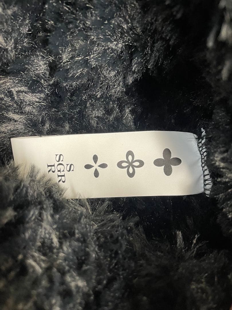 SURGERY Leather Patch Fur Beanieビーニー