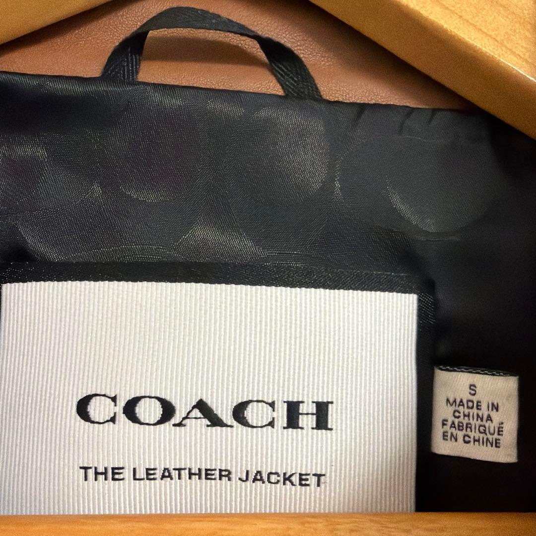 【美品】COACH コーチ 羊革 レザージャケット ブラウン メンズ サイズS