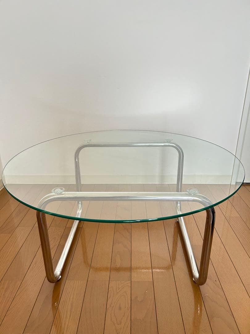 クリアラウンドローテーブル 直径80cm × 高さ40cm