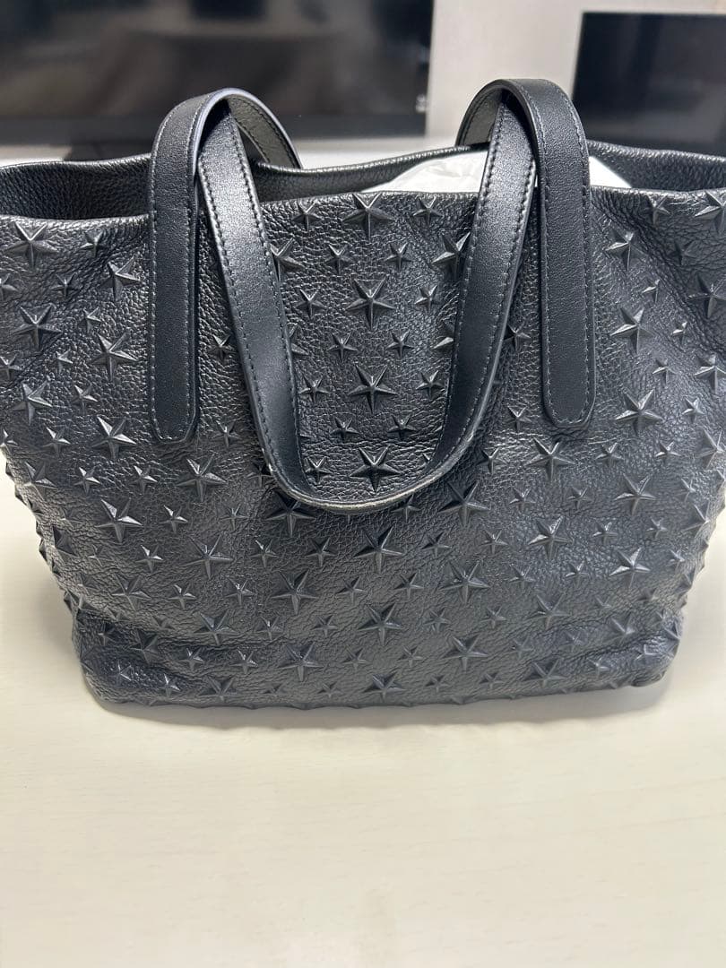 JIMMY CHOO 黒 レザートートバッグ