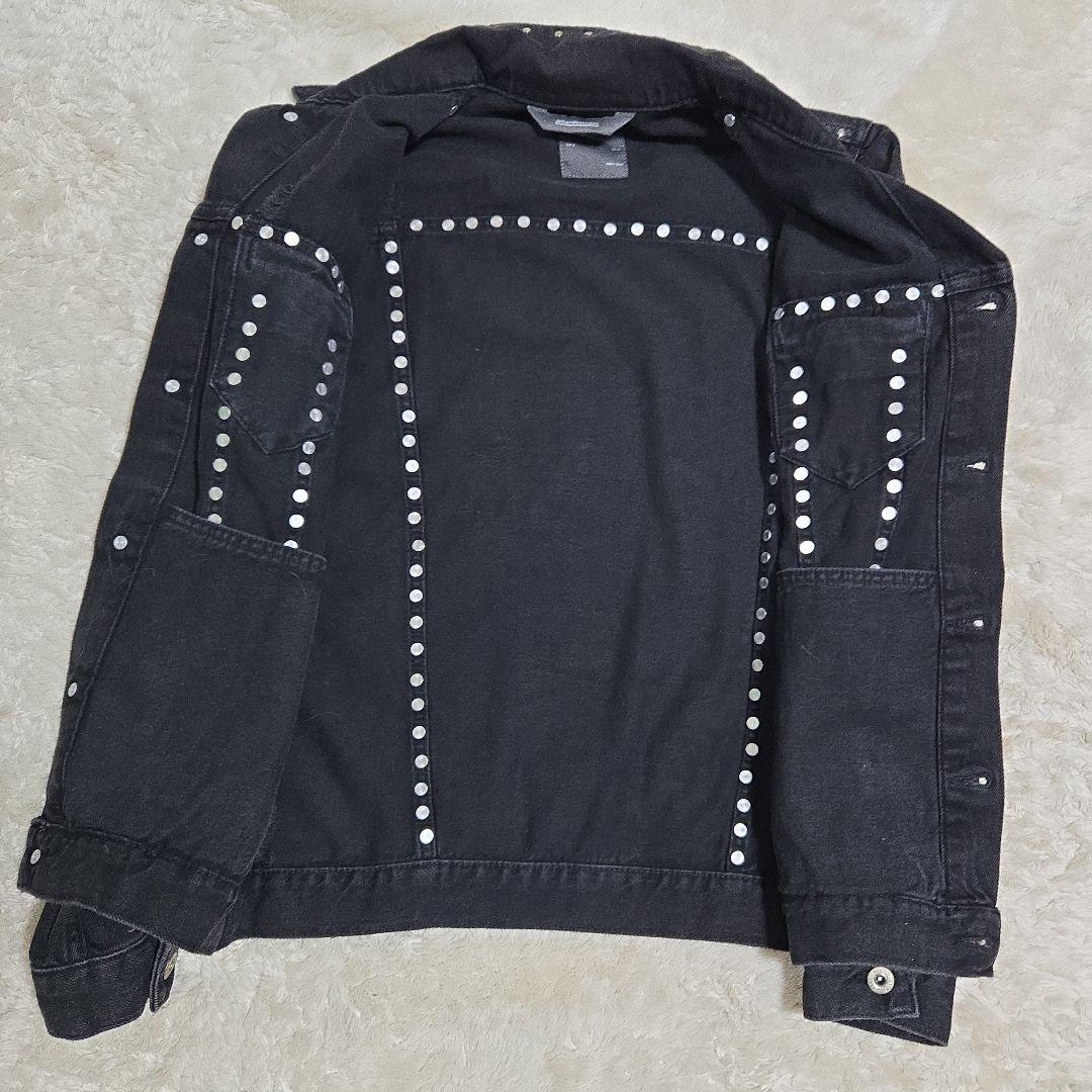 ZARA ザラ スタッズ ダメージ ブラック デニムジャケット ロック パンク