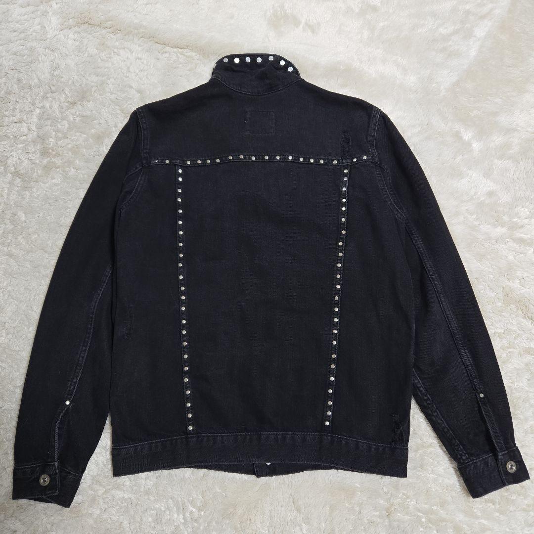 ZARA ザラ スタッズ ダメージ ブラック デニムジャケット ロック パンク