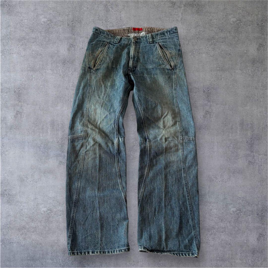 パンツ LUZ lifeunderzen indigo loose denimpants