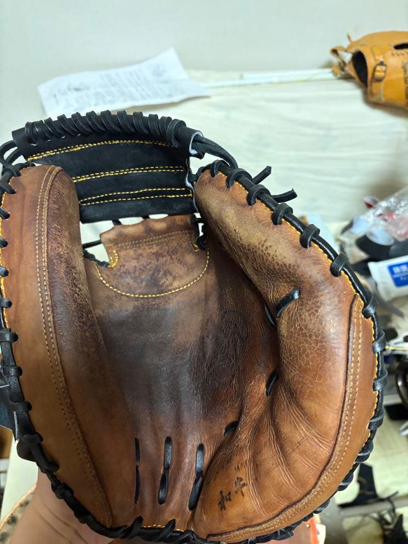 ハタケヤマ硬式キャッチャーミットオーダー　リペア品