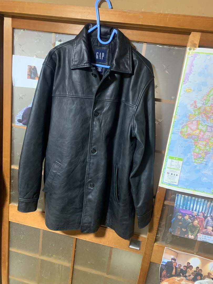 OLD GAP Leather Car Coat カーコート 野村訓市 黒 M