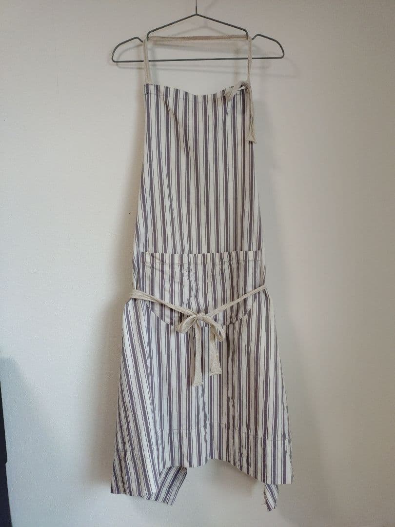 CLOTH＆CROSS ストライプ柄エプロン