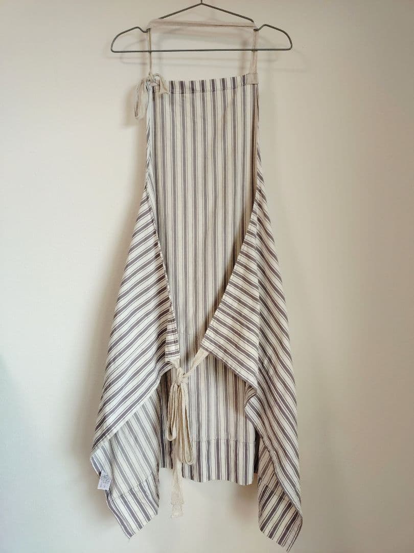 CLOTH＆CROSS ストライプ柄エプロン