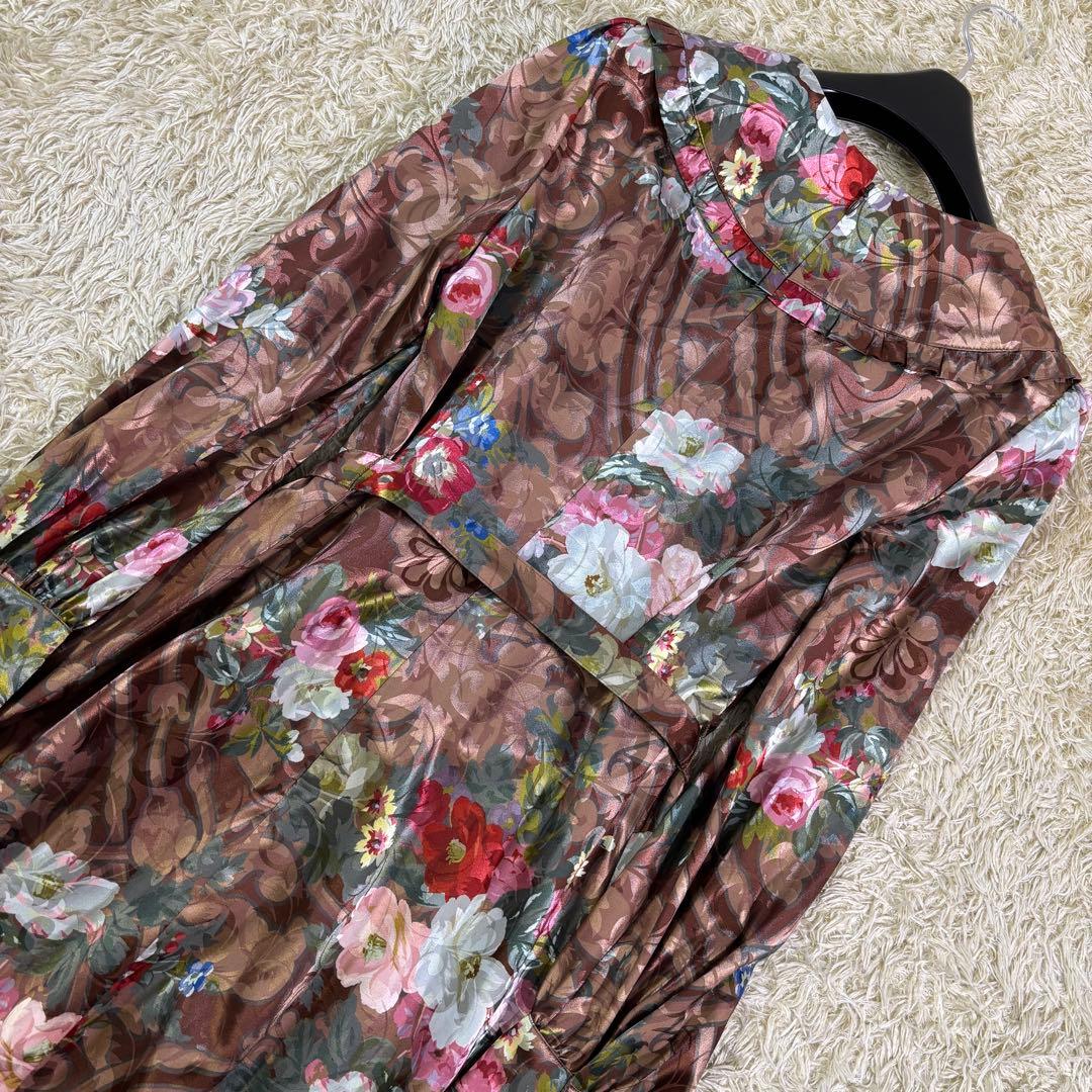 完売品　グレースコンチネンタル　ウォールペーパープリント　ロングワンピース