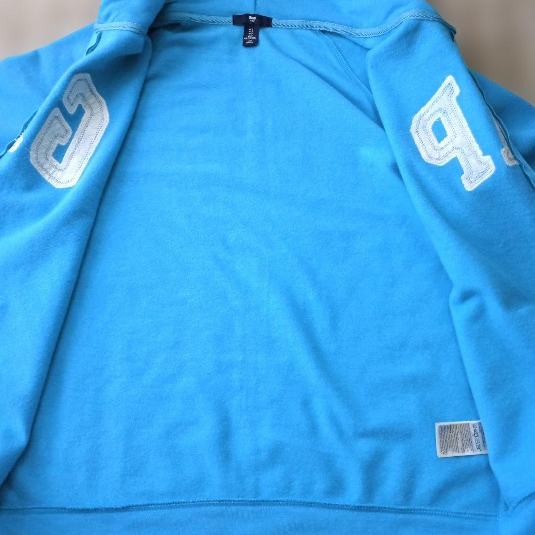 GAP　ジップアップ　パーカー　ターコイズグリーン　Lサイズ