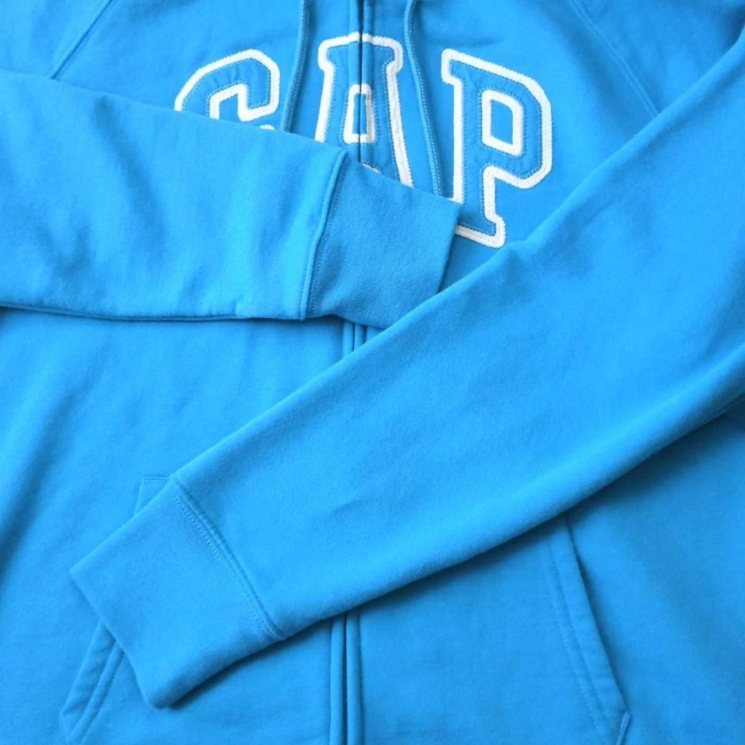 GAP　ジップアップ　パーカー　ターコイズグリーン　Lサイズ