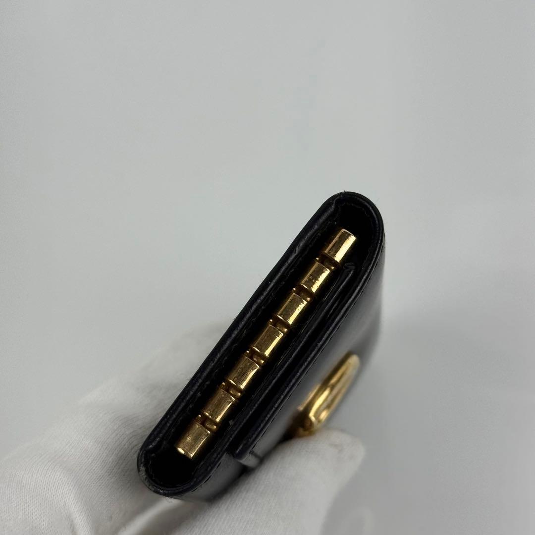 Cartier パンテール 6連キーケース レザー ゴールドロゴ ブラック