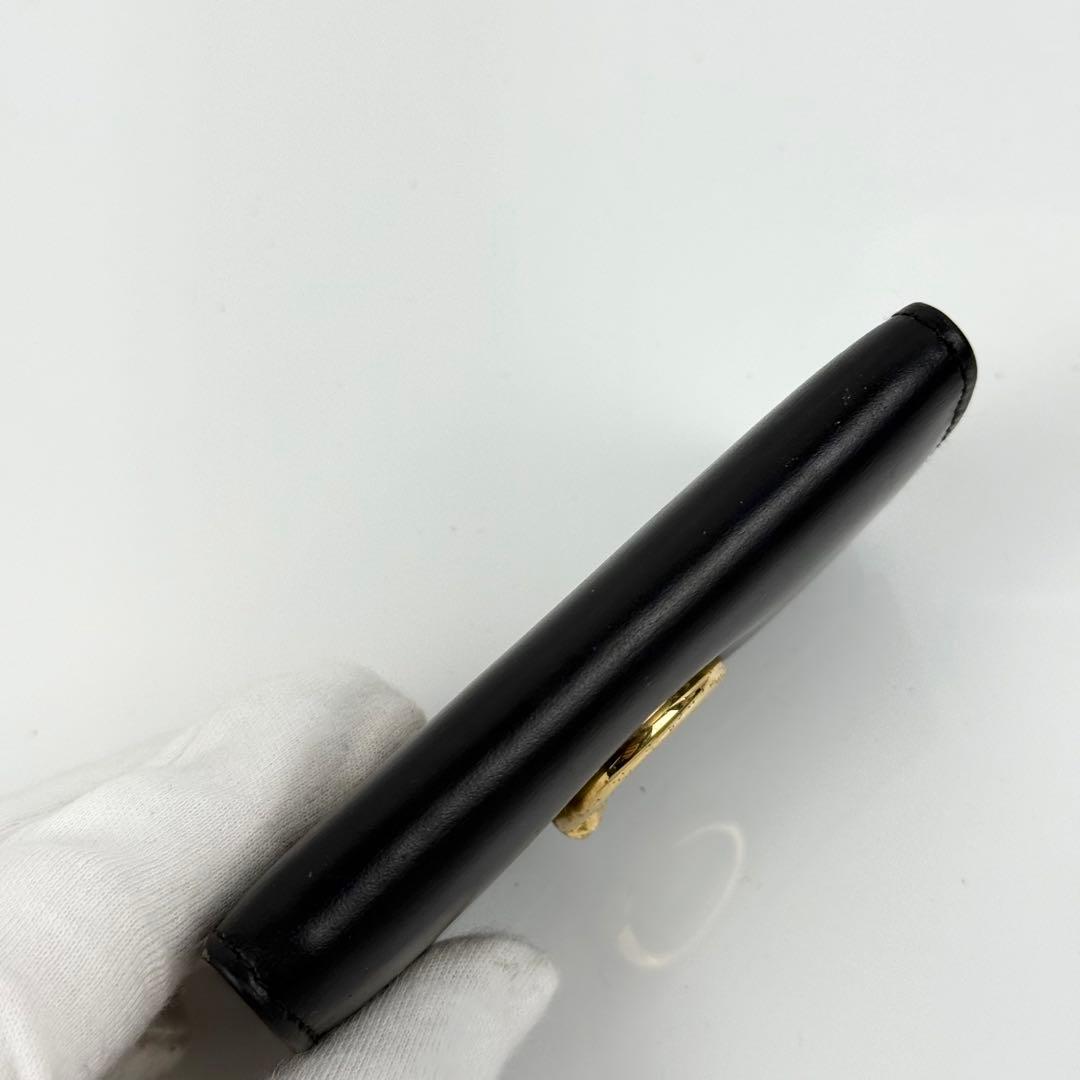 Cartier パンテール 6連キーケース レザー ゴールドロゴ ブラック