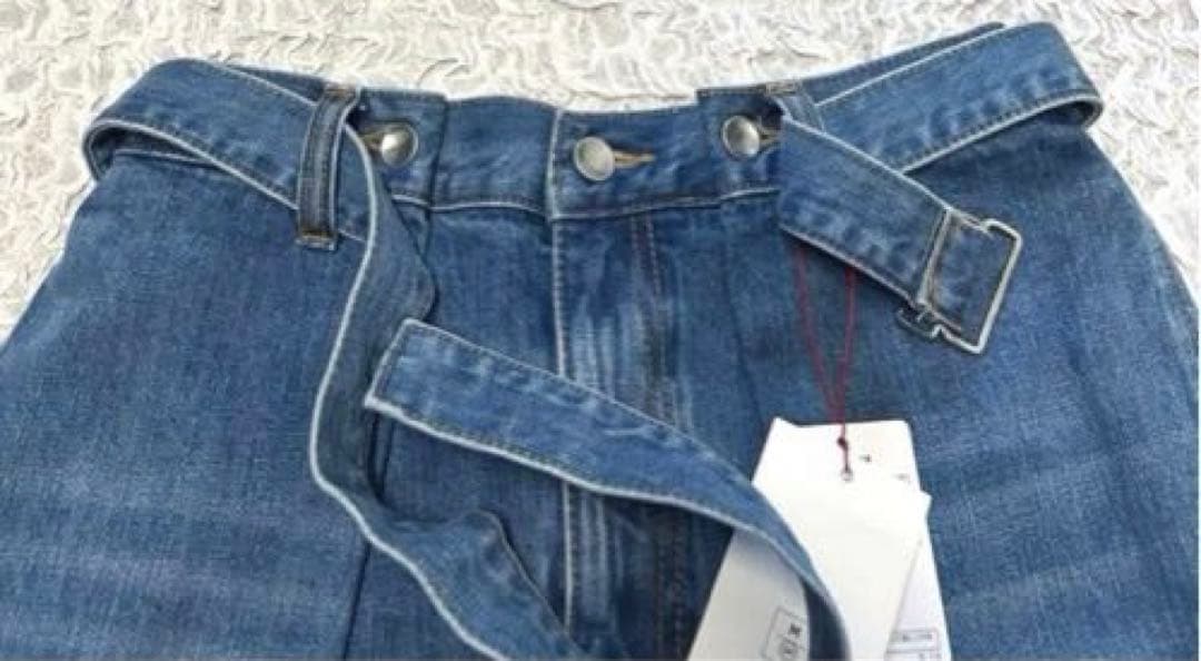 MAISON SPECIAL フォールドタックベルテッドハイパーワイドデニム