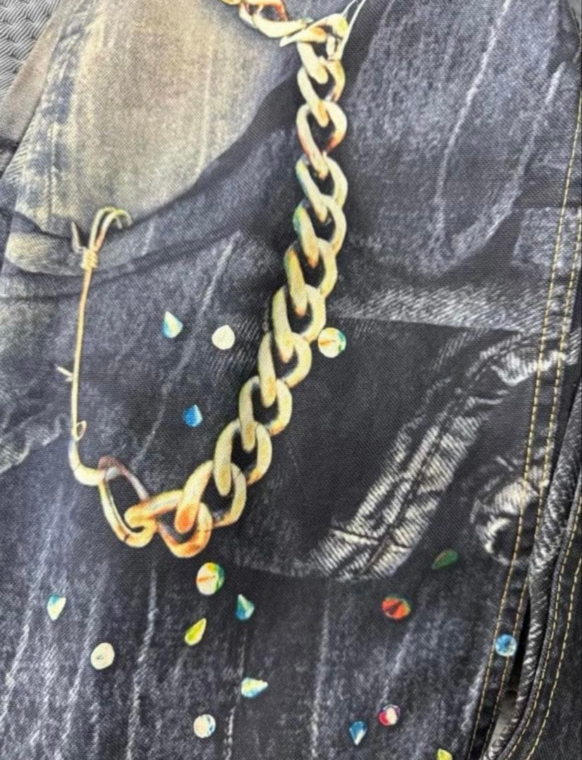 Acne Studios トロンプルイユ　デニム　チェーン柄　午年