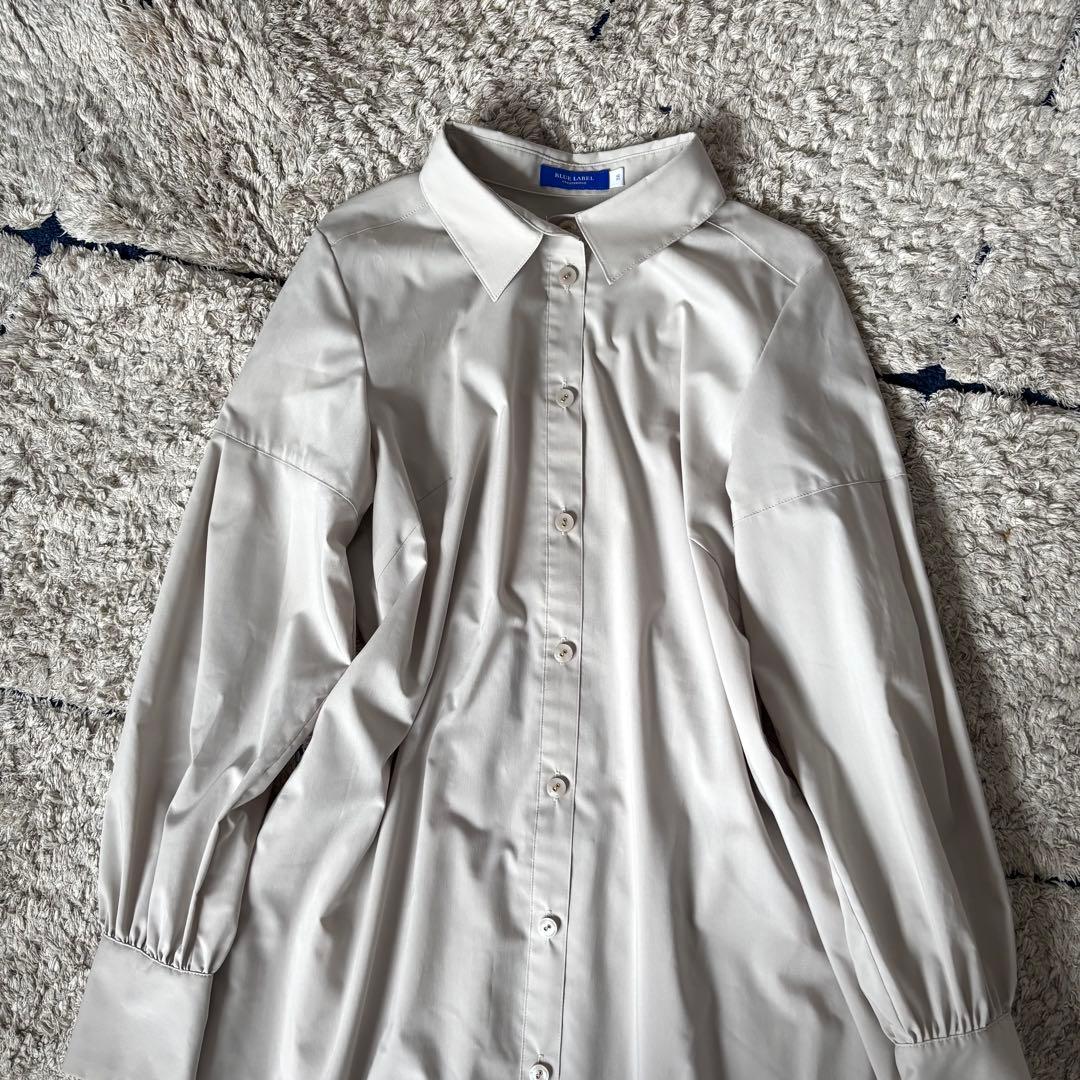 ブルーレーベルクレストブリッジ　シャツワンピース　マキシ丈　チェック　38 M