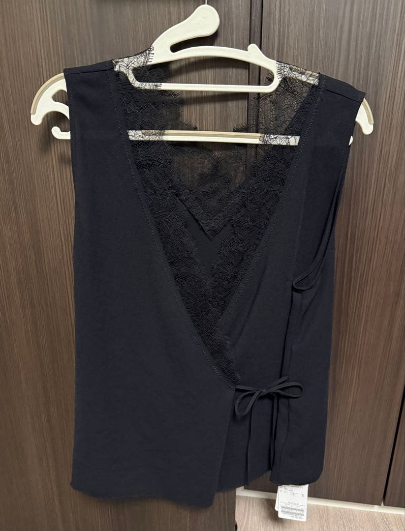 【新品タグ付き】plage solstiss frenchlaceレースジレ