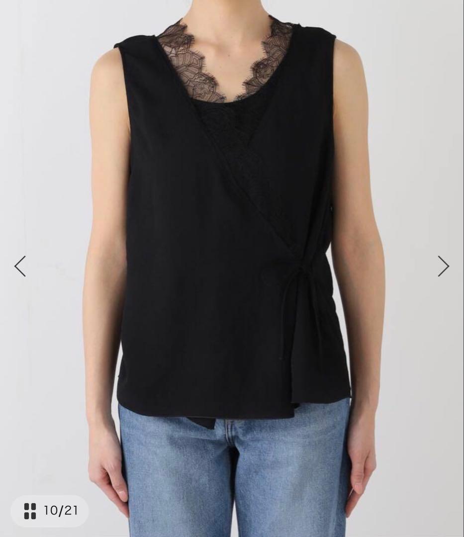 【新品タグ付き】plage solstiss frenchlaceレースジレ